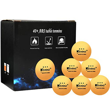KEVENZ 18-Pack Premium 3-Star 40mm Orange Table Tennis Balls,Competition Quality Ping Pong Ball(18pack, Orange)