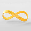 Not Forgotten Official Livestrong Yellow Cancer Support Wristband Bracelet Rubber Various Sizes (Livestrong, Large/Extra Large (L/XL))