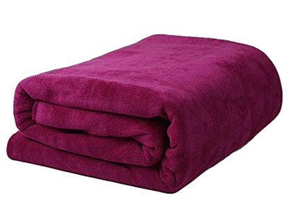 MYLSMPLE Luxury Microfiber Extra Large Bath Towels Beach Bath Sheets Fast Drying Towels Soft Absorbent Towels (36 Inch X 72 Inch) (Berry, 36 Inch X 72 Inch)