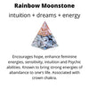 Ever Vibes New Inspirational Orgonite Pyramid for Positivity | Rainbow Moonstone Orgone Pyramid for Strength - Meditation - Yoga - Reiki - Healing Crystal Gemstone Pyramid