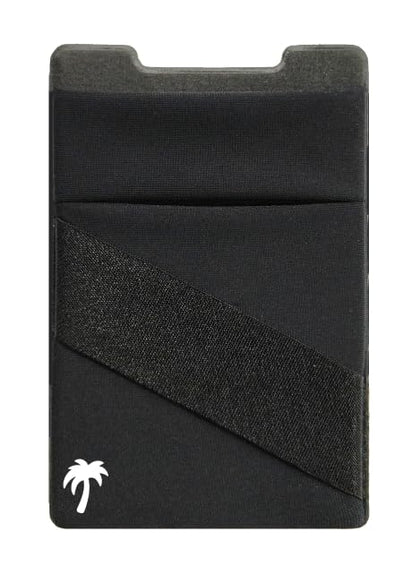 LIFESTYLE DESIGNS The StickyWallet - Premium Spandex Stick-on Phone Wallet Card Holder for any Case - Unique Double Pocket Design + Finger Strap (1 Pack)