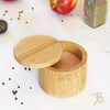Totally Bamboo Salt Cellar Bamboo Storage Box with Magnetic Swivel Lid, 6 Ounce Capacity