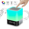 Celcube Night Light Bluetooth Speaker, Alarm Clock Bluetooth Speaker Touch Sensor Bedside Lamp MP3 Player, Dimmable Multi-Color Changing Bedside Lamp