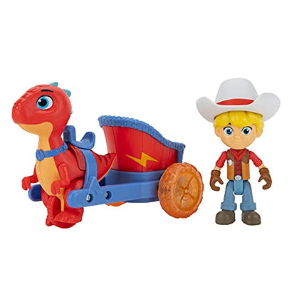 Dino Ranch Vehicle - Features Pull Back 5 Dino Blitz Chariot & 3 Dino Rancher Jon - Three Styles to Collect - Toys for Kids Featuring Your Favorite Pre-Westoric Ranchers