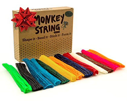 Impresa Monkey String from The Original Monkey Noodle - 500 Piece Jumbo Pack - Fidget Sensory Toys for Kids - 6-Inch Bendable Wax Sticks for Classrooms and Home - Make Anything In 2D or 3D (13 Colors)