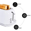 2 Slice Stainless Steel Toaster Retro with 6 Bread Shade Settings, Bagel, Cancel, Defrost Function, 2 Slice Toaster with Extra Wide Slot, Removable Crumb Tray, White