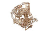 UGEARS Wooden Marble Run Kit - 3D Puzzle Wood Marble Run Stepped Hoist with 3-Stepped Lift Mechanism and 10 Marbles - Kinetic DIY Marble Run Wooden Puzzle - 3D Wooden Puzzles for Adults and Kids