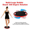 NALANDA Wobble Balance Board, Core Trainer for Balance Training and Exercising, Healthy Material Non-Skid TPE Bump Surface, Stability Board for Kids and Adults Black