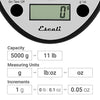 Escali Primo Digital Food Scale Multi-Functional Kitchen Scale and Baking Scale for Precise Weight Measuring and Portion Control, 8.5 x 6 x 1.5 inches, Black