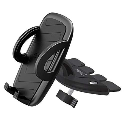 Sturdy CD Slot Phone Mount, Hands-Free Car Phone Holder Universally Compatible with All iPhone & Android Cell Phones, for Smartphone Mobile