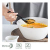 DOWAN Asian Soup Spoons Set, Ceramic Chinese Soup Spoons, Black Japanese Spoon for Cereal Stews Ramen Pho Wonton Dumpling Miso,6pcs