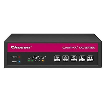 CimFAX H5 High Speed 33.6k Fax Server Auto Save FAX as PDF 100 Users Paperless Fax Machine Cost-Effective Fax Modem Fax Via Telephone Line (4GB)