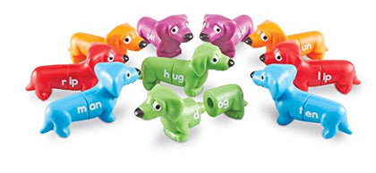 Learning Resources Snap-N-Learn Rhyming Pups Toy, Fine Motor Toys, Develops Color Recognition Skills, 20 Pieces, Ages 3+