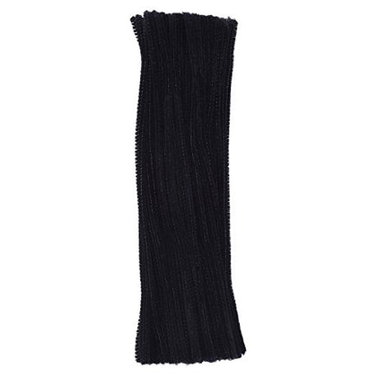 eBoot 100 Pieces Pipe Cleaners Chenille Stem for Arts and Crafts, 6 x 300 mm (Black)