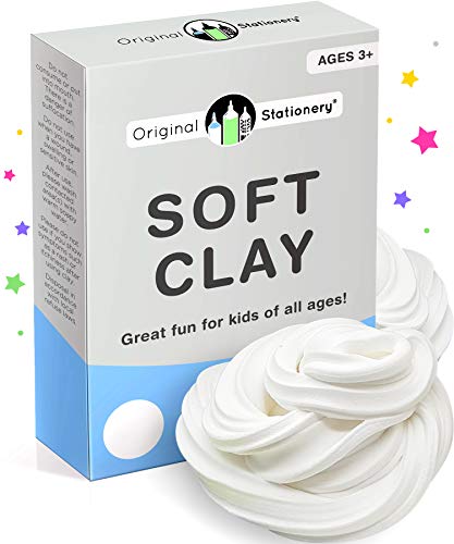 Original Stationery Soft Clay for Slime Supplies - Modeling Clay Art Supplies for Kids - Add to Glue and Shaving Foam to Make Fluffy Butter Slime [230 Grams 9 Ounces Makes +10 slimes