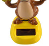 Home-X Solar-Power Dancing Monkey Figure, Office Décor, 3 3/4 Tall