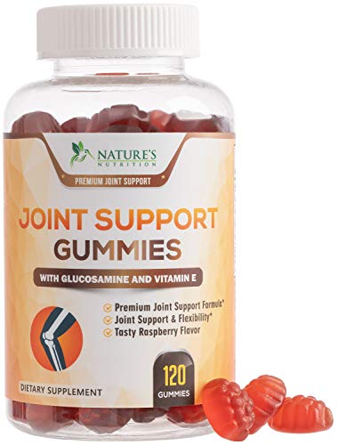 Nature's Joint Support Glucosamine Gummies Plus Vitamin E - Joint Support Supplement for Occasional Discomfort for Back, Knees & Hands - Joint Health & Flexibility Supplement - 120 Gummies