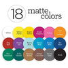 Apple Barrel PROMOABI Acrylic Paint Set, 2 Fl Oz (Pack of 18), Assorted Matte Colors, 18 Count