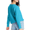 Hanes Women's EcoSmart Crewneck Sweatshirt, Bold Blue Heather, Small