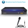 LP-099 Multi Region Code Zone Free PAL/NTSC HD DVD Player CD Player with HDMI AV Output & Remote & USB Input & MIC Input - Compact Design
