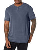 Lucky Brand Men's Venice Burnout Notch Neck Tee Shirt, American Navy, Medium