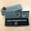 BERTUCCI 13386B Unisex Analog Japanese Quartz Watch - Black Dial Black, Vintage Drab Nylon Band - 100 Meters Water Resistant Depth Japanese Quartz Watch