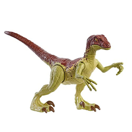Jurassic World Toys Fierce Force Velociraptor Camp Cretaceous Dinosaur Action Figure Movable Joints, Realistic Sculpting & Single Strike Feature, Kids Gift Ages 3 Years & Older