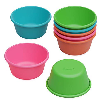 Bakerpan Silicone Jumbo Muffin Cups For Baking, Smooth Large Air Fryer Muffin Cups, 3 1/2 Inch Muffin Baking Cups, Jumbo Cupcake Liners - Set of 8