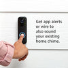 Certified Refurbished Blink Video Doorbell | Two-way audio, HD video, motion and chime app alerts and Alexa enabled - wired or wire-free (Black)