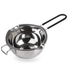 600ML Stainless Steel Double Boiler Pot with Heat Resistant Handle For Melting Chocolate, Butter,Candle and Soap Making