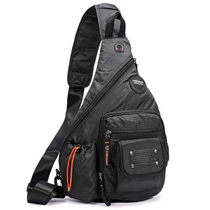 LAMMOK Large Sling Backpack, Sling Chest Bag Shoulder Crossbody Daypacks Fits 14.1-Inch Laptop for Travel Outdoor Men Women