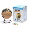 Globe Trekkers - Mini Cork Globe With 50 Different Colored Push Pins & Durable Stainless Steel Base | Great For Mapping Travels & Educational Purposes | Does Not Have Plastic Strip Like Most