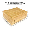 Large Bamboo Box w/Ample Storage Space to Organize Herb Accessories - Comes with Convertible Lid - (10