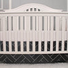 Belsden 3 Piece Crib Bedding Set for Baby Boys Girls, Classic Nursery Bedding Essential Including Comforter, Crib Sheet and Crib Skirt, Ultra Soft Cozy, Geometry Black White
