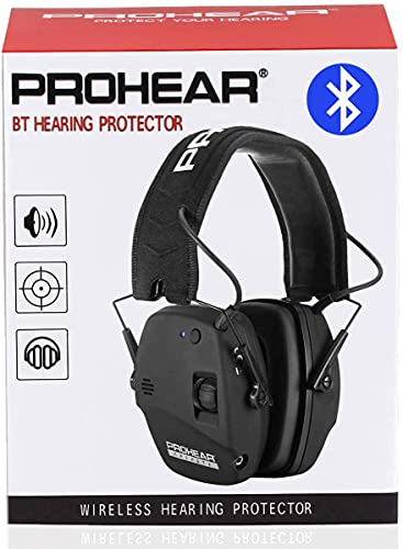 PROHEAR 030 Bluetooth 5.4 Electronic Shooting Ear Protection Earmuffs, Noise Reduction Sound Amplification Hearing Protector for Gun Range and Hunting