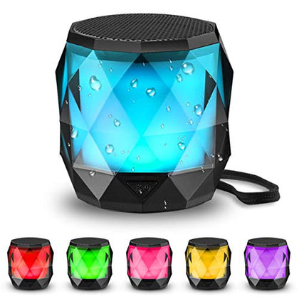 LFS Portable Bluetooth Speaker with Lights, Night Light Wireless Magnetic Waterproof Speaker, 7 Color LED Auto-Changing,TWS,Perfect Mini Speaker for Shower, Home, Outdoor (Multicolor)