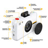 Zink Kodak Step Instant Camera with 10MP Image Sensor, Zink Zero Ink Technology (White) Bundle: Photo Album, Case, 20 Pack Zink Paper, Markers, Stickers.