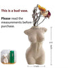 Body Vase Female Form for Boho Bathroom Decor, Boho Flowers, Boho vase for Minimalist Decor, Small vase for Eclectic Decor, Vanity Decor, Beige vase, Body Shaped Vase (Regular, Brown)