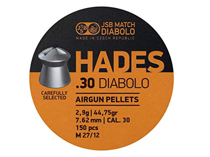 JSB Match Diabolo Hades.30 Cal, 44.75gr, Hollowpoint, 150 ct