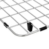 LQS Stainless Steel Kitchen Sink Bottom Grid and Sink Protector, Protective Sink Grid 26 x 14 Inches with Rear Drain for Single Sink Bowl
