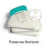 Nanobebe 25 Breastmilk Storage Bags & Organizer - Fast, Even Thawing & Warming Breastmilk Bags, Save Space & Track Pumping - Freezer & Fridge Breastfeeding Supplies