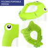 Portable Folding Large Non Slip Silionce Pads Potty Training Seat for Kids Boys & Girls, Foldable Toddlers Toilet Seat, Recyclable Potty Seat Cover for Travel (Green)