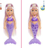 Barbie Color Reveal Rainbow Mermaid Series Chelsea Doll with 6 Surprises, Color Change and Accessories