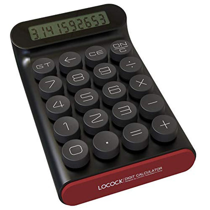 Mechanical Switch Calculator,Handheld for Daily and Basic Office,10 Digit Large LCD Display (Black)
