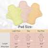 Langsprit Cotton Reusable Period Pads for Women, Washable Pads Menstrual, Regular Absorbency Cotton Cloth Menstrual Pads 3pcs Set with Mini Wet Bag, Suitable for Menstrual Period