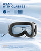 ZIONOR Lagopus Ski Snowboard Goggles UV Protection Anti fog Snow Goggles for Men Women Adult Youth VLT 8.6% White Frame Silver Lens