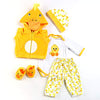 Reborn Baby Dolls Clothes 22 inch Outfit Accessories Yellow Duck 5pcs Set for 20-22 Inch Reborn Doll Newborn Girl&Boy
