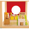 Hape Wooden Doll House Furniture Dining Room Set,Green