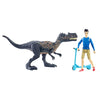 Jurassic World Human & Dino Pack Kenji & Monolophosaurus Action Figures, Segway Accessory, Camp Cretaceous Movable Joints & Authentic Sculpt, Kids Gift Ages 4 Year & Older