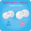 MAM Breastfeeding Nipple Shields with Sterilizing Storage Case, Nipple Shields for Nursing Newborn, Size 1 Small 17mm, 2-Count, Clear